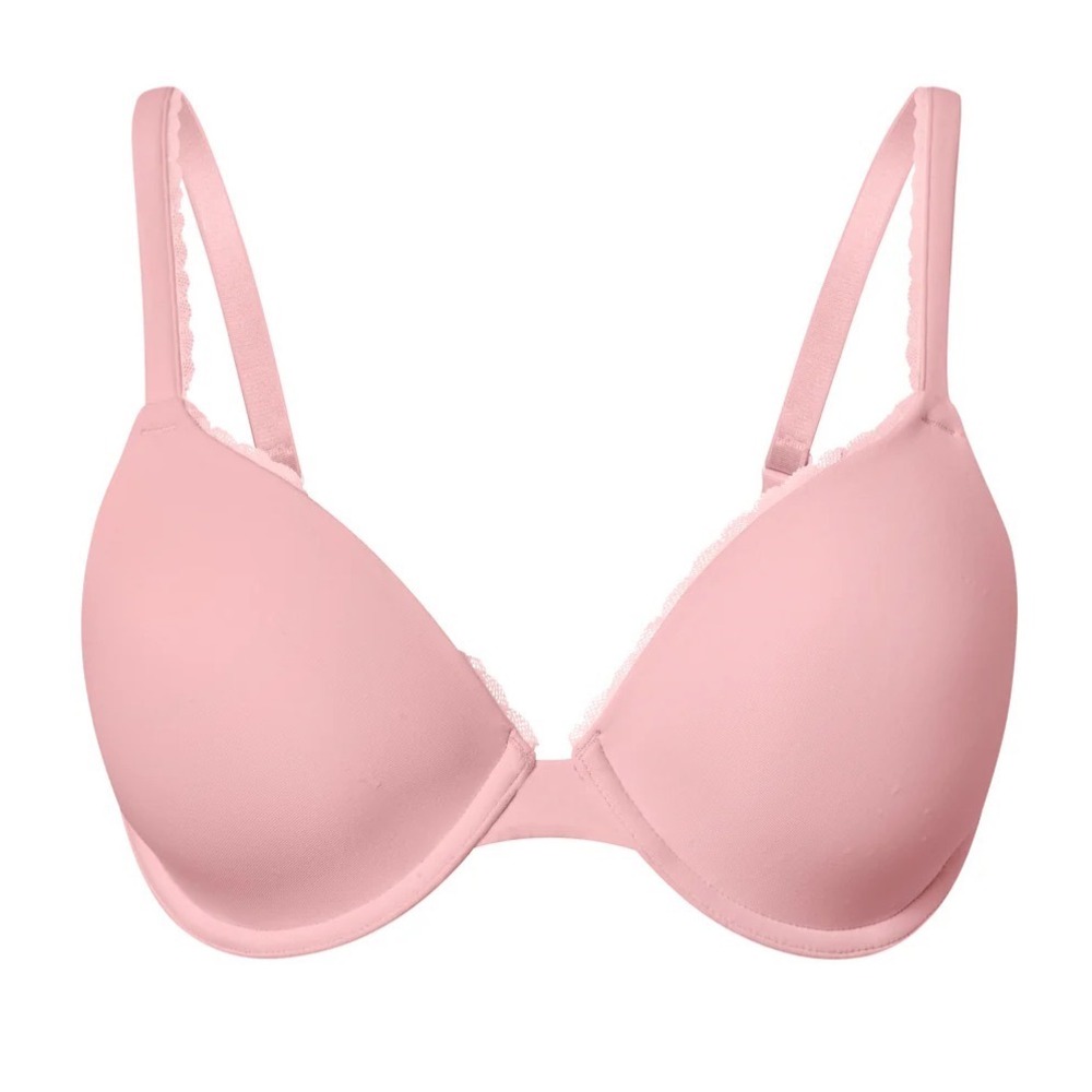Pearl By Venus Perfect Coverage Peony Push Up Bra Baby Pink 38DD Underwire NWT